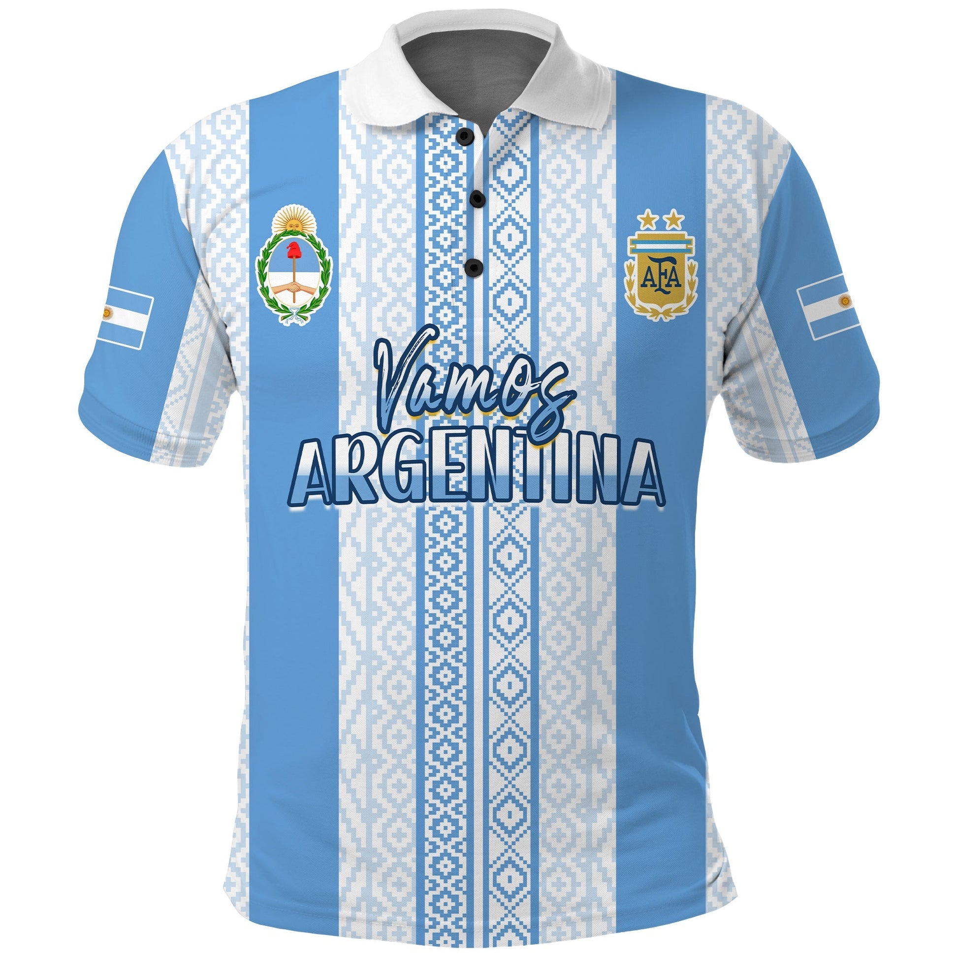 (Custom Text and Number) Argentina Football Polo Shirt Champions World Cup Gaucho Vamos LT13