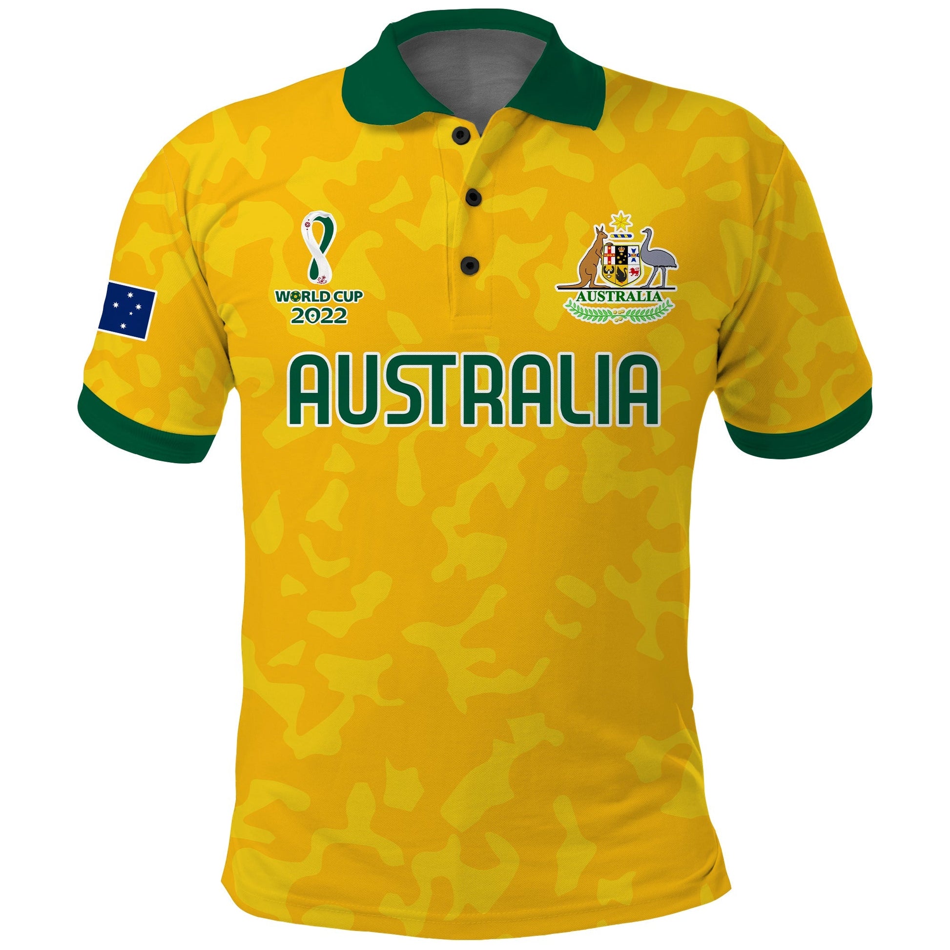 Australia Soccer Polo Shirt World Cup Football 2022 Socceroos with Kangaroos LT13