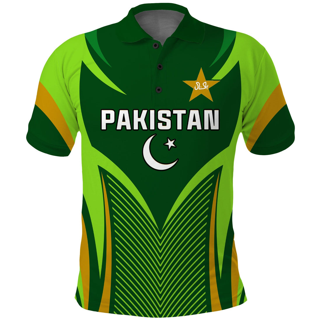 Pakistan Cricket Polo Shirt Green Shaheens Champion LT13