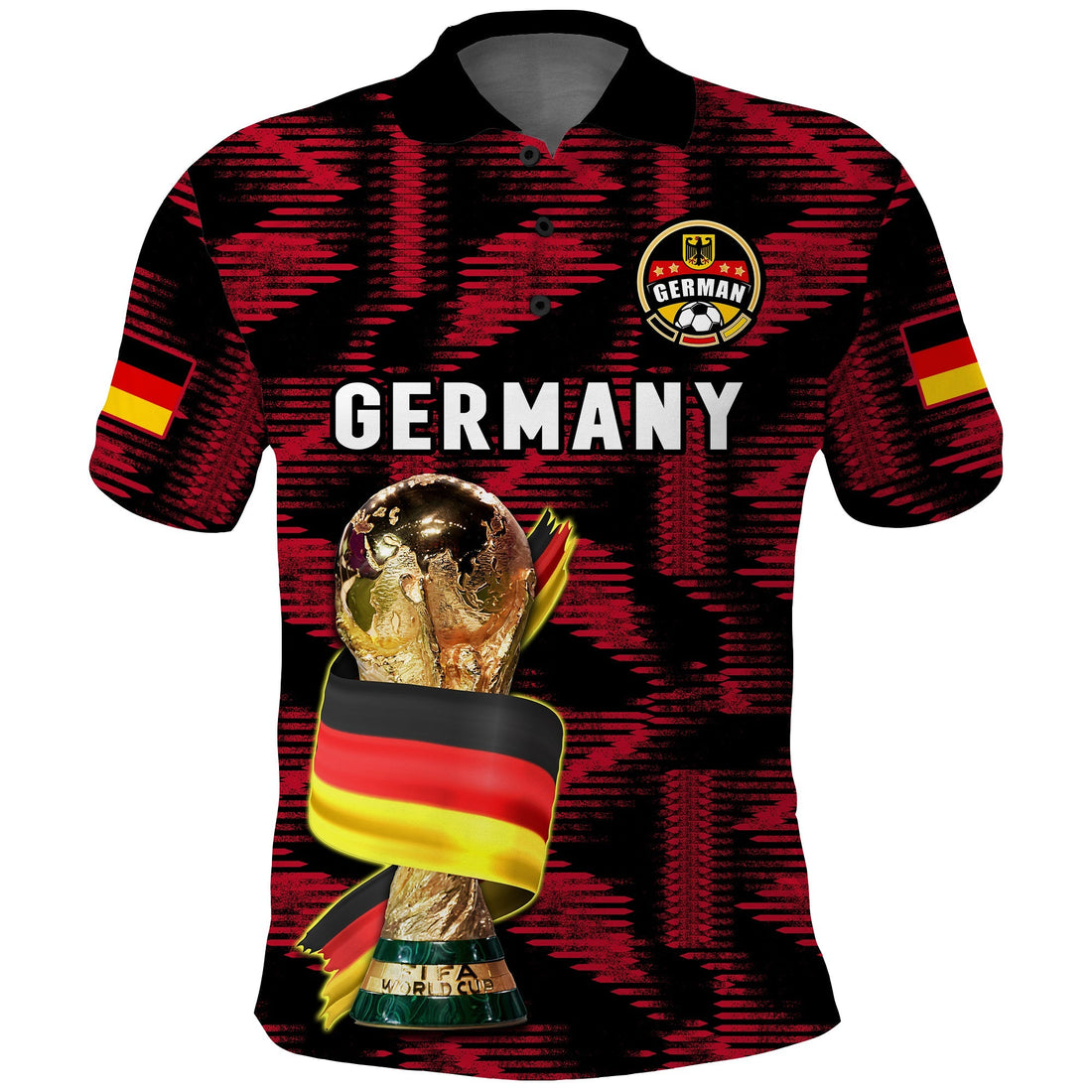 (Custom Text And Number) Germany Football Polo Shirt Football 2022 Champions LT14