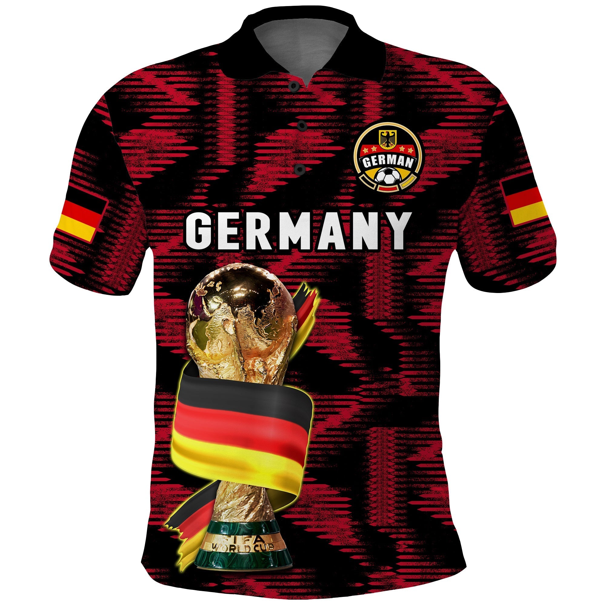 (Custom Text And Number) Germany Football Polo Shirt Football 2022 Champions LT14
