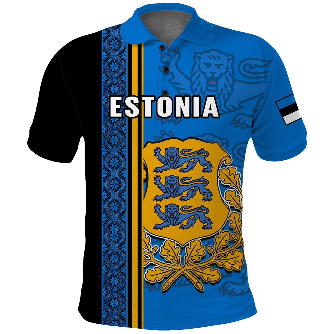 Estonia Polo Shirt Happy Estonian Independence Day With Coat Of Arms LT14