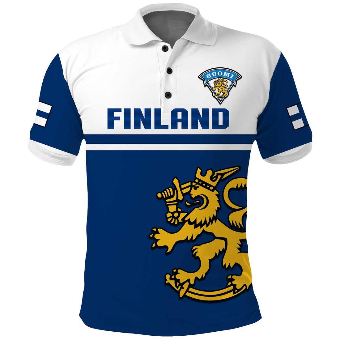 (Custom Text And Number) Finland Hockey Polo Shirt 2023 Come On Suomi LT14