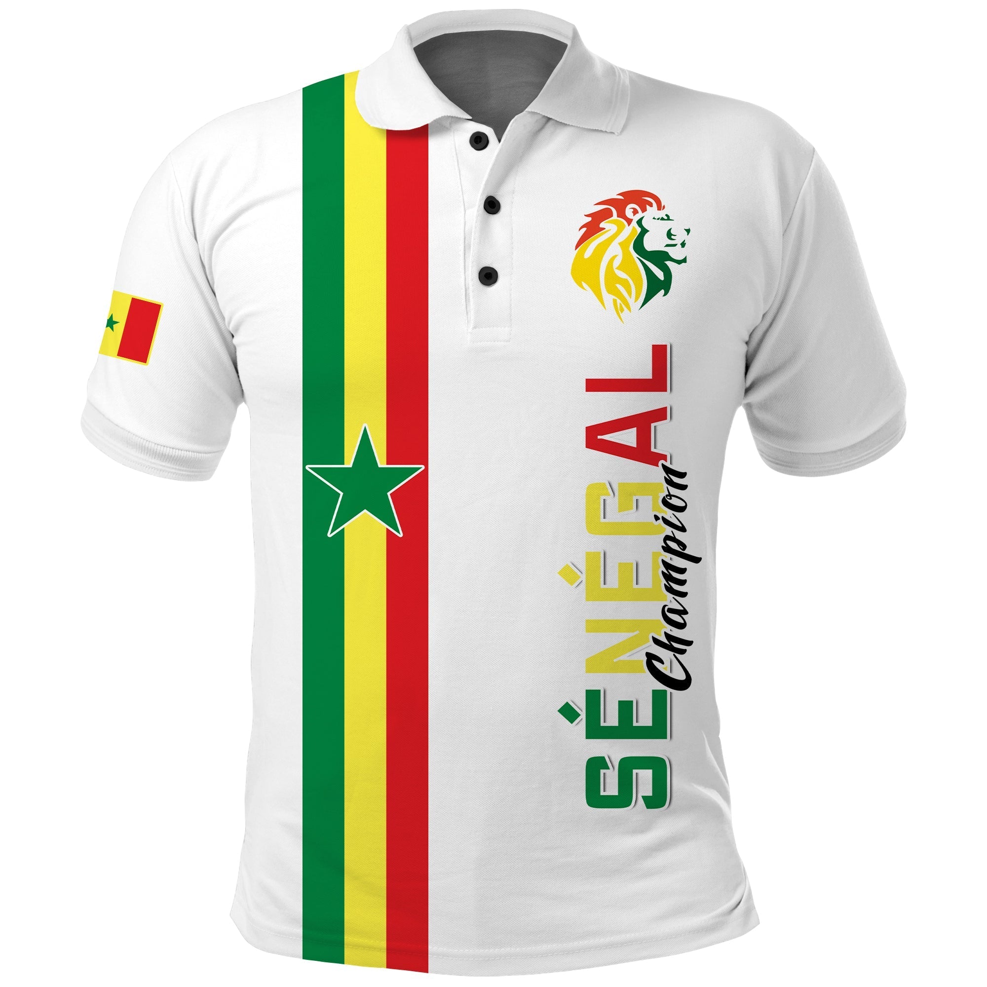 (Custom Text and Number) Senegal Football Polo Shirt World Cup Soccer Lions of Teranga Champions mix Map LT13