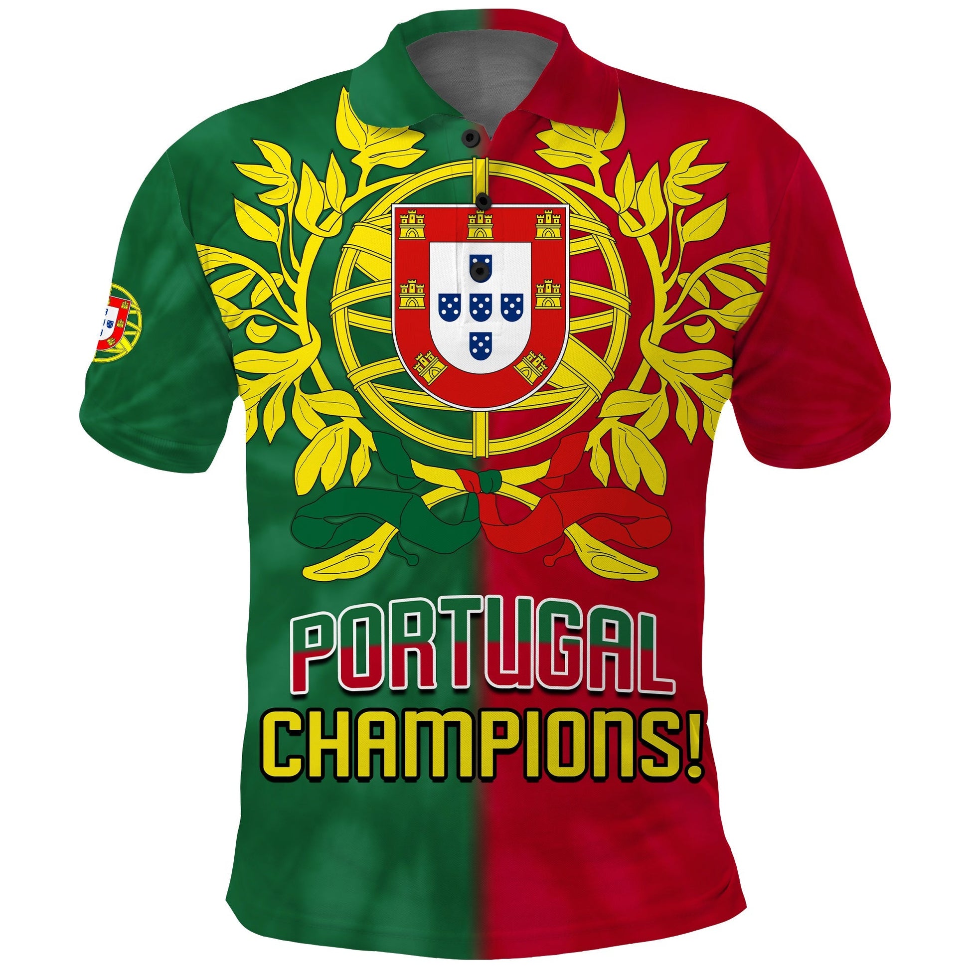 (Custom Text and Number) Portugal Football Polo Shirt Campeao Football 2022 Tie Dye Special LT13