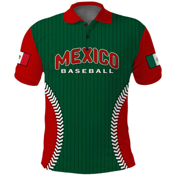 (Custom Text And Number) Mexico Polo Shirt Baseball Sporty Style LT14