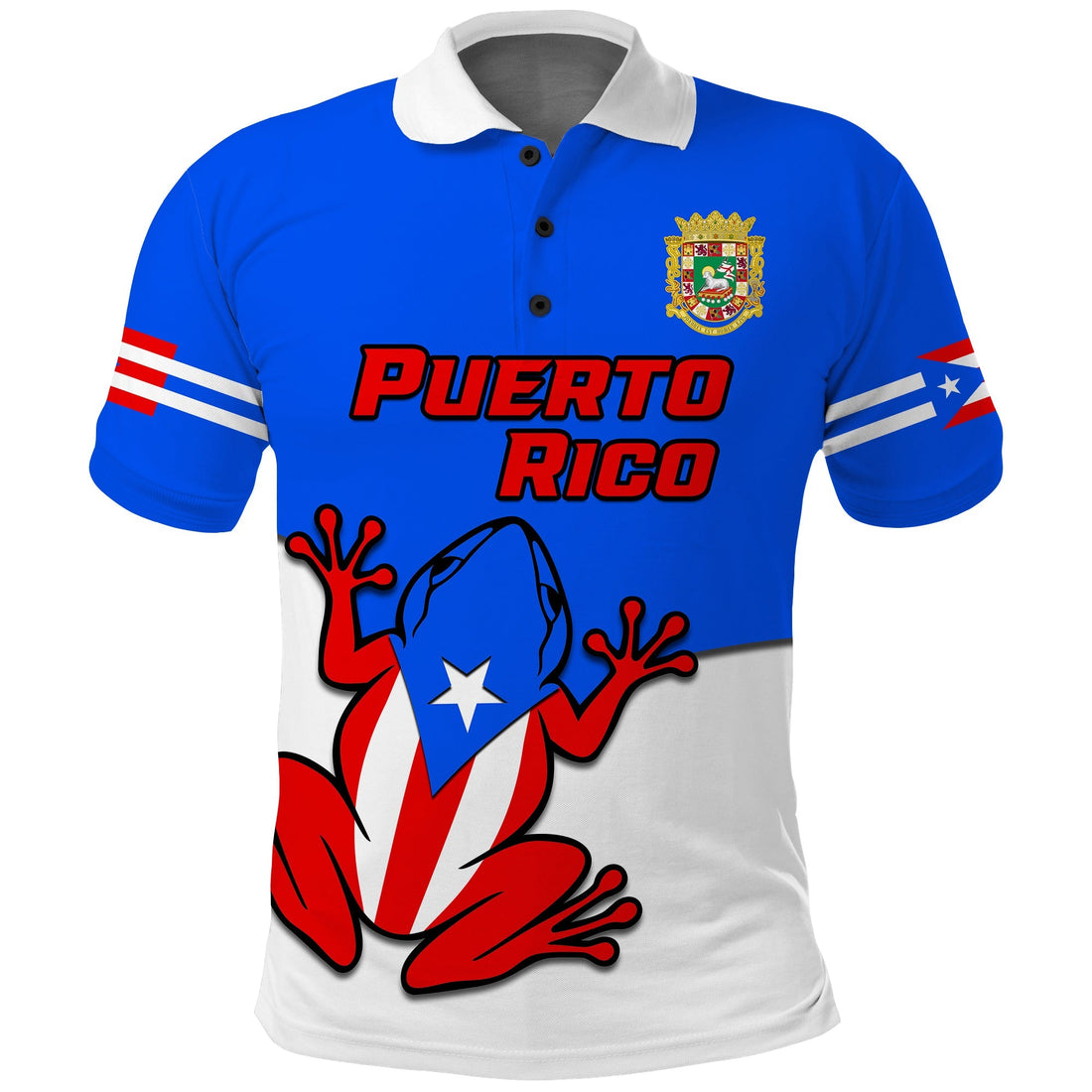 Custom Puerto Rico Polo Shirt Coqui Frog Simple Style LT14
