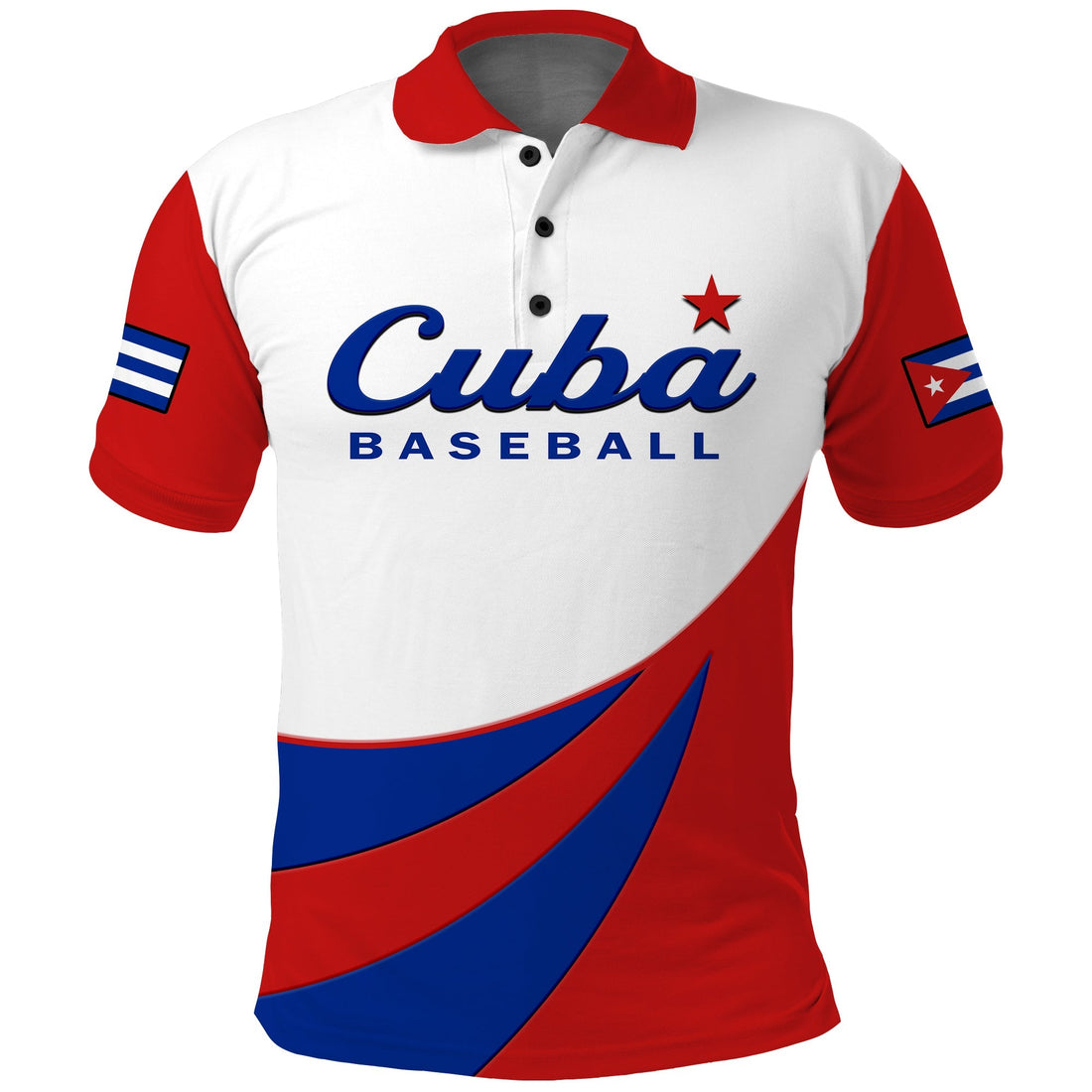 (Custom Text And Number) Cuba Polo Shirt 2023 Baseball LT14