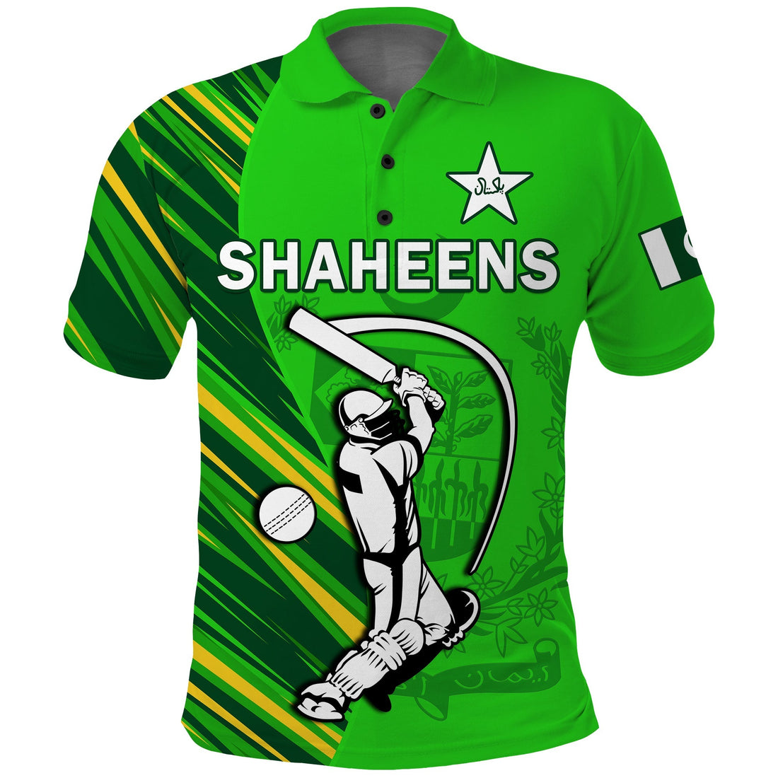Pakistan Cricket Polo Shirt Go Shaheens Simple Style LT14
