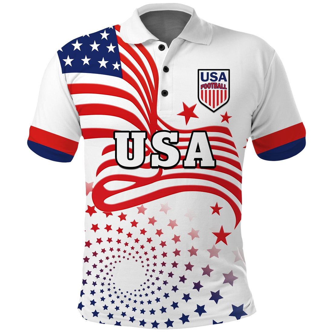 (Custom Text And Number) United States Football Polo Shirt The Yanks USA Football 2022 LT14