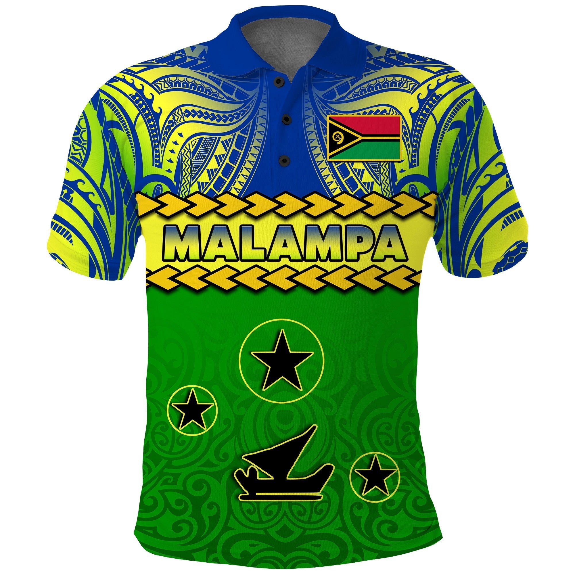 Custom Malampa Province Polo Shirt Vanuatu Pig Tusk Polynesian Flag Style LT14