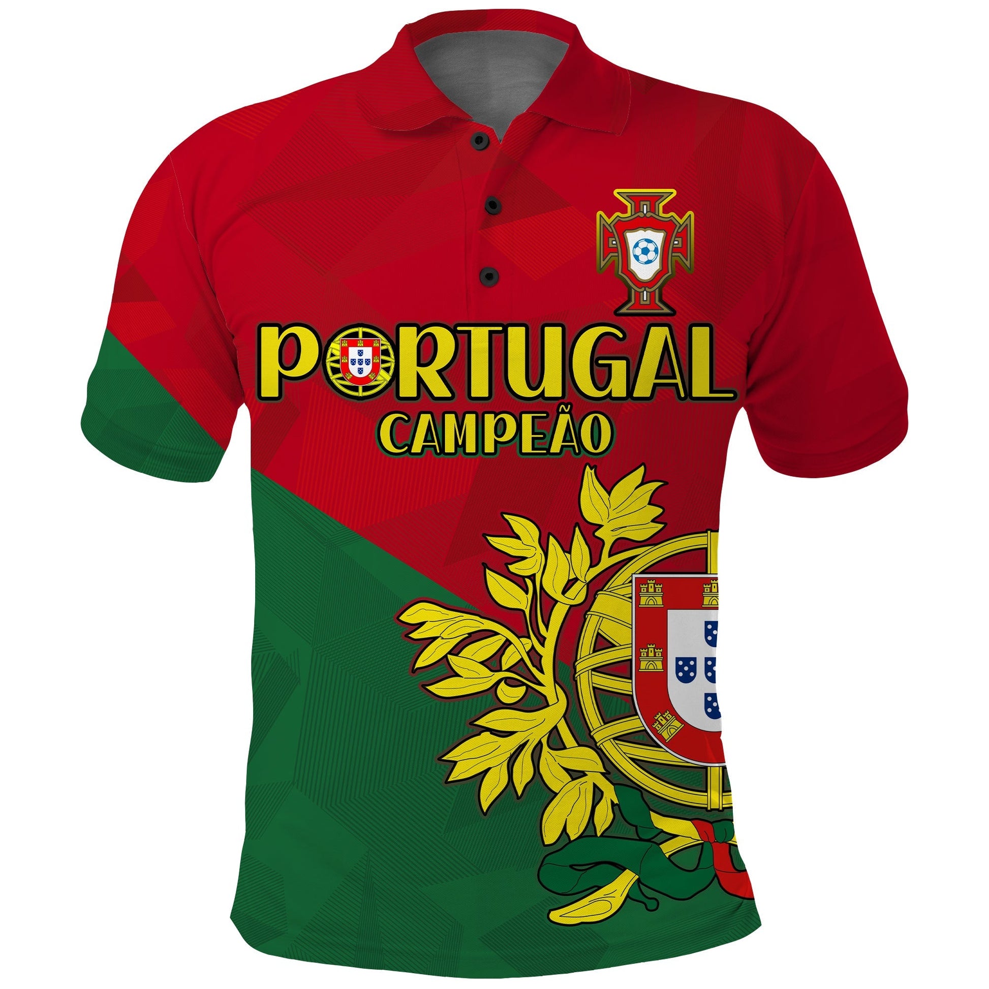 (Custom Text and Number) Portugal Football Polo Shirt Campeao Football 2022 Proud LT13