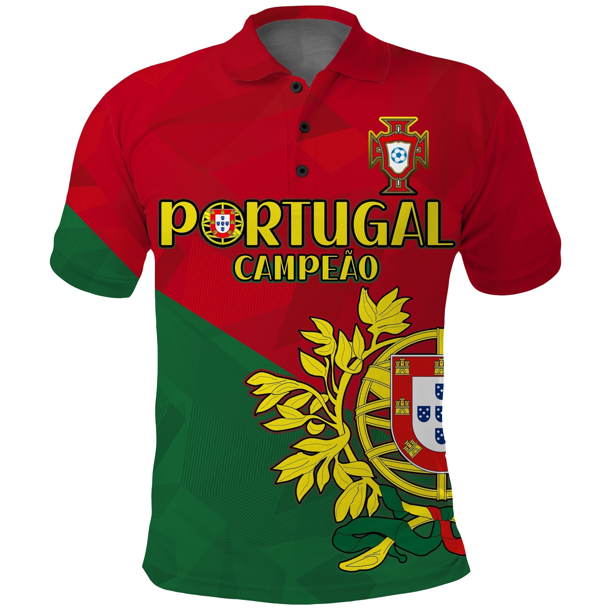 (Custom Text and Number) Portugal Football Polo Shirt Campeao Football 2022 Proud LT13