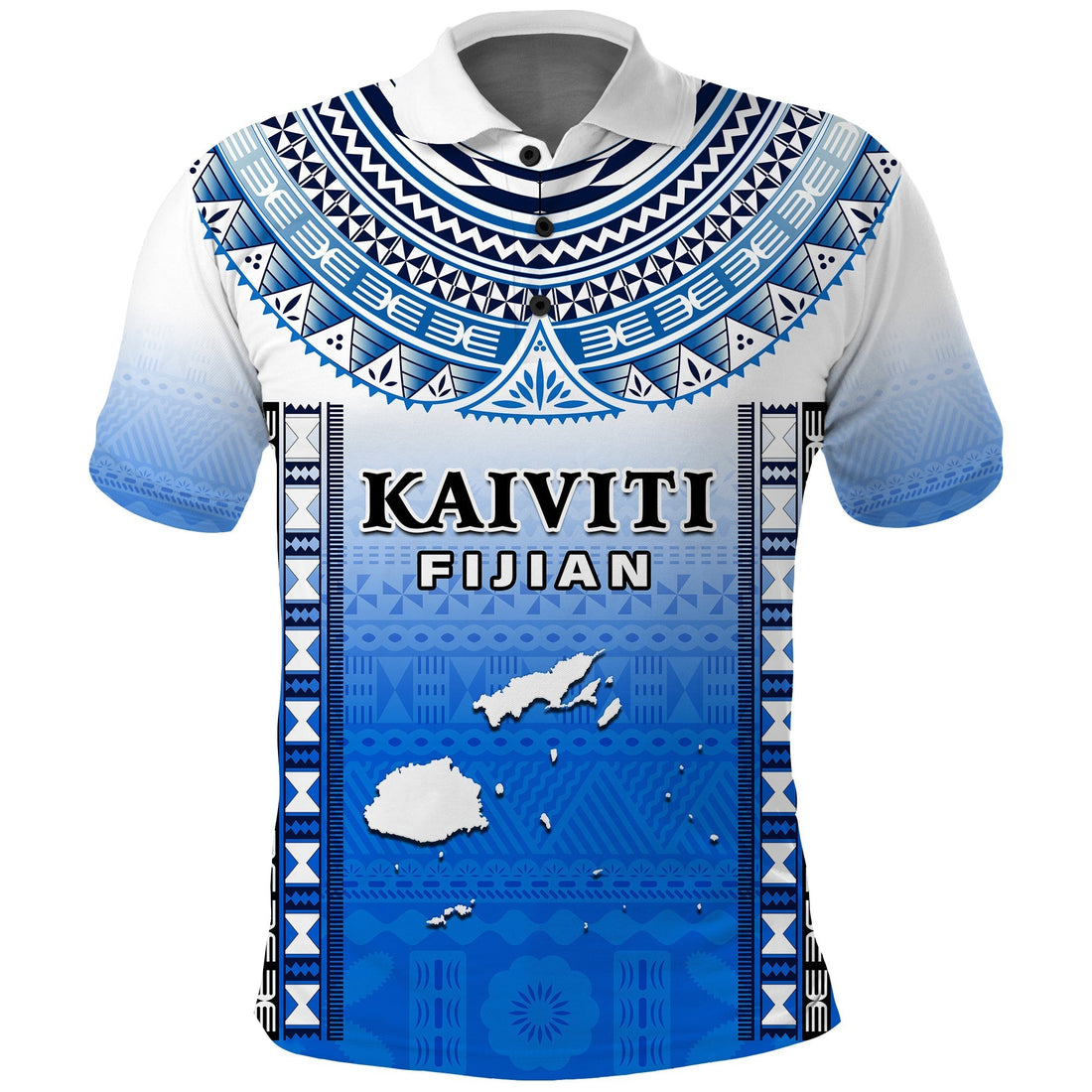 Fiji Polo Shirt Kaiviti Fijian Special Tapa Pattern LT14