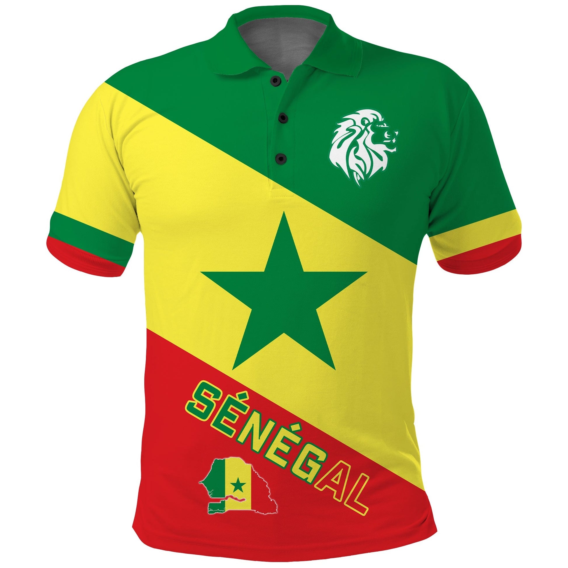 (Custom Text and Number) Senegal Football Polo Shirt Lions of Teranga Soccer Football 2022 Style Flag LT13