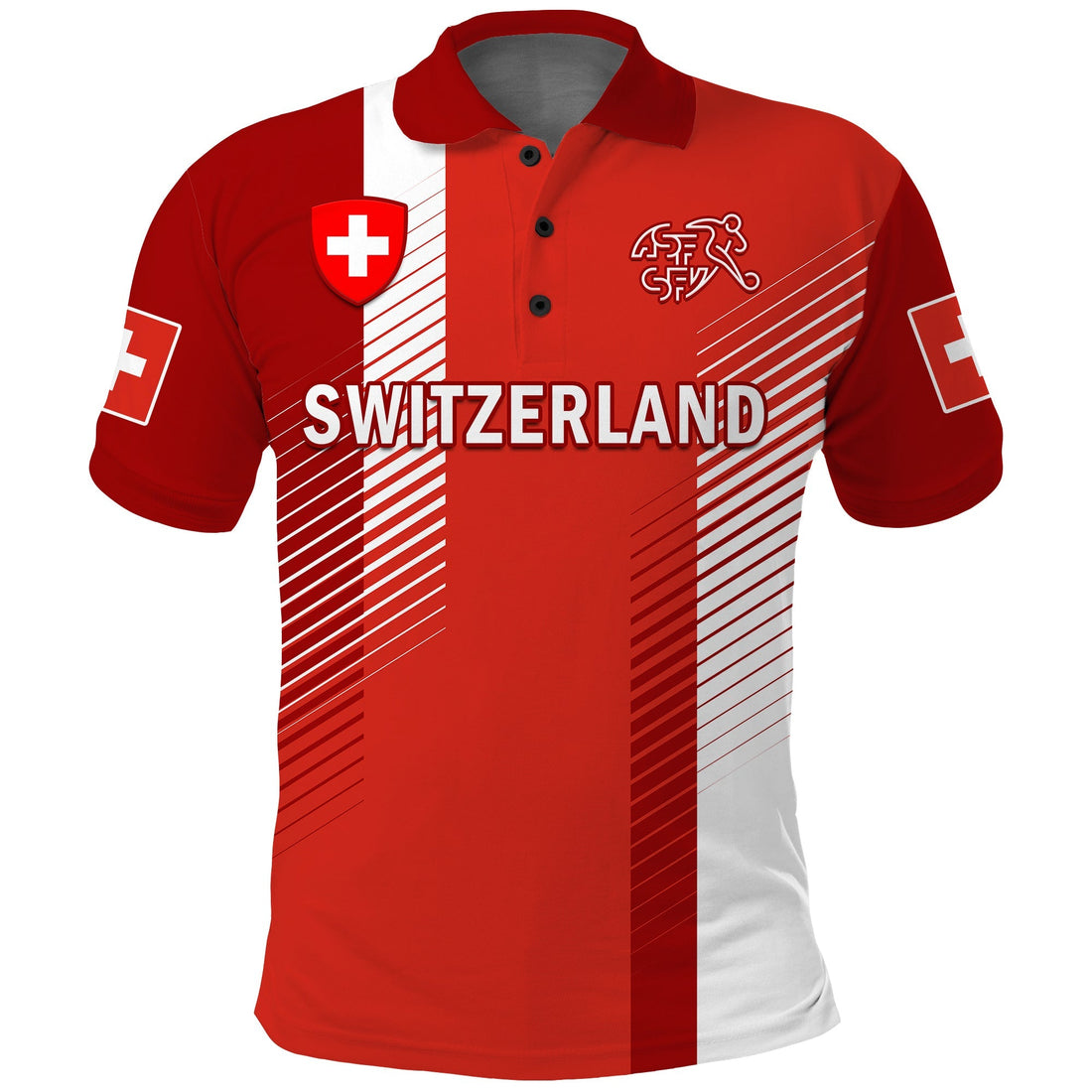 (Custom Text and Number) Switzerland Football Polo Shirt Football 2022 LT14