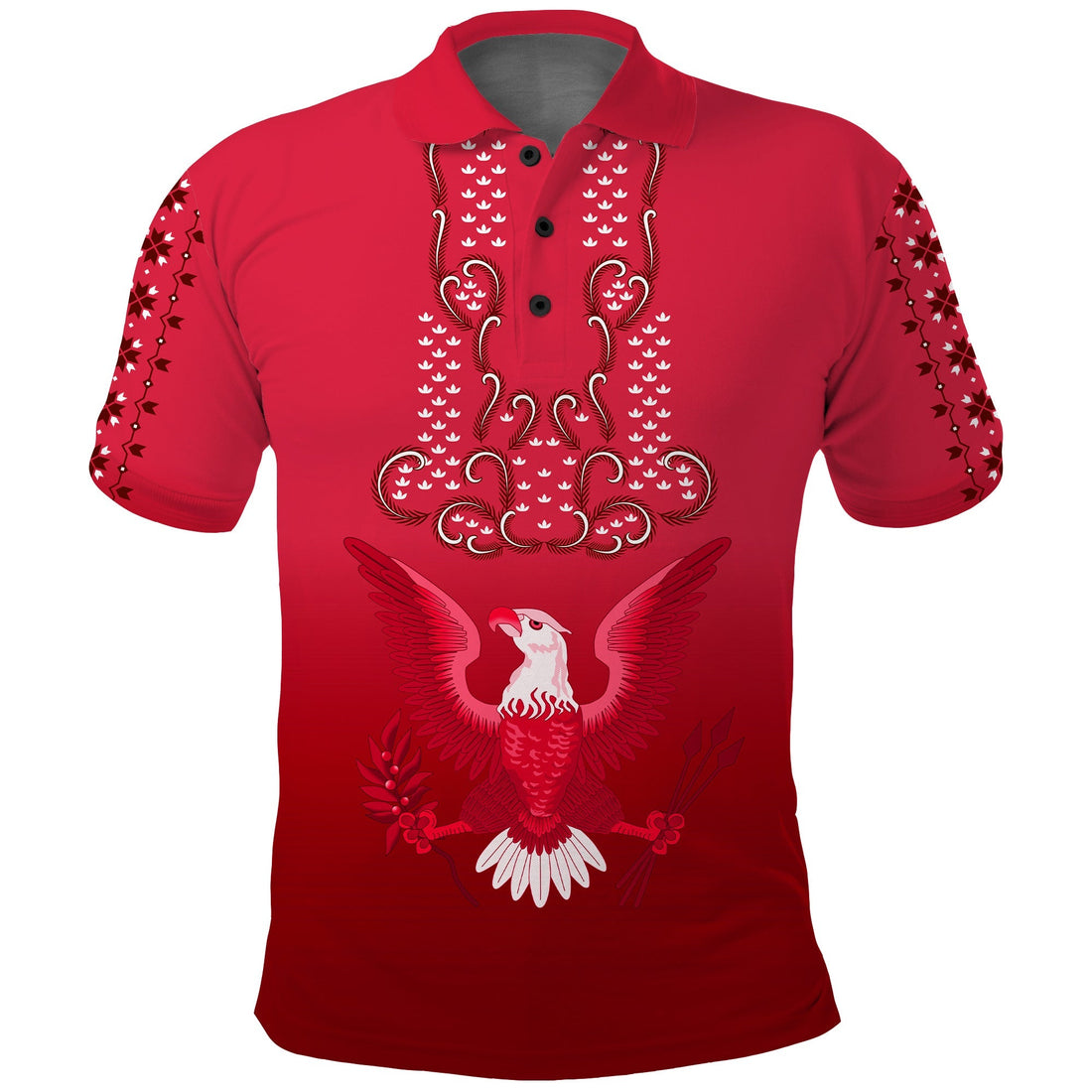 Philippines Polo Shirt Sun Filipino Red Barong LT13