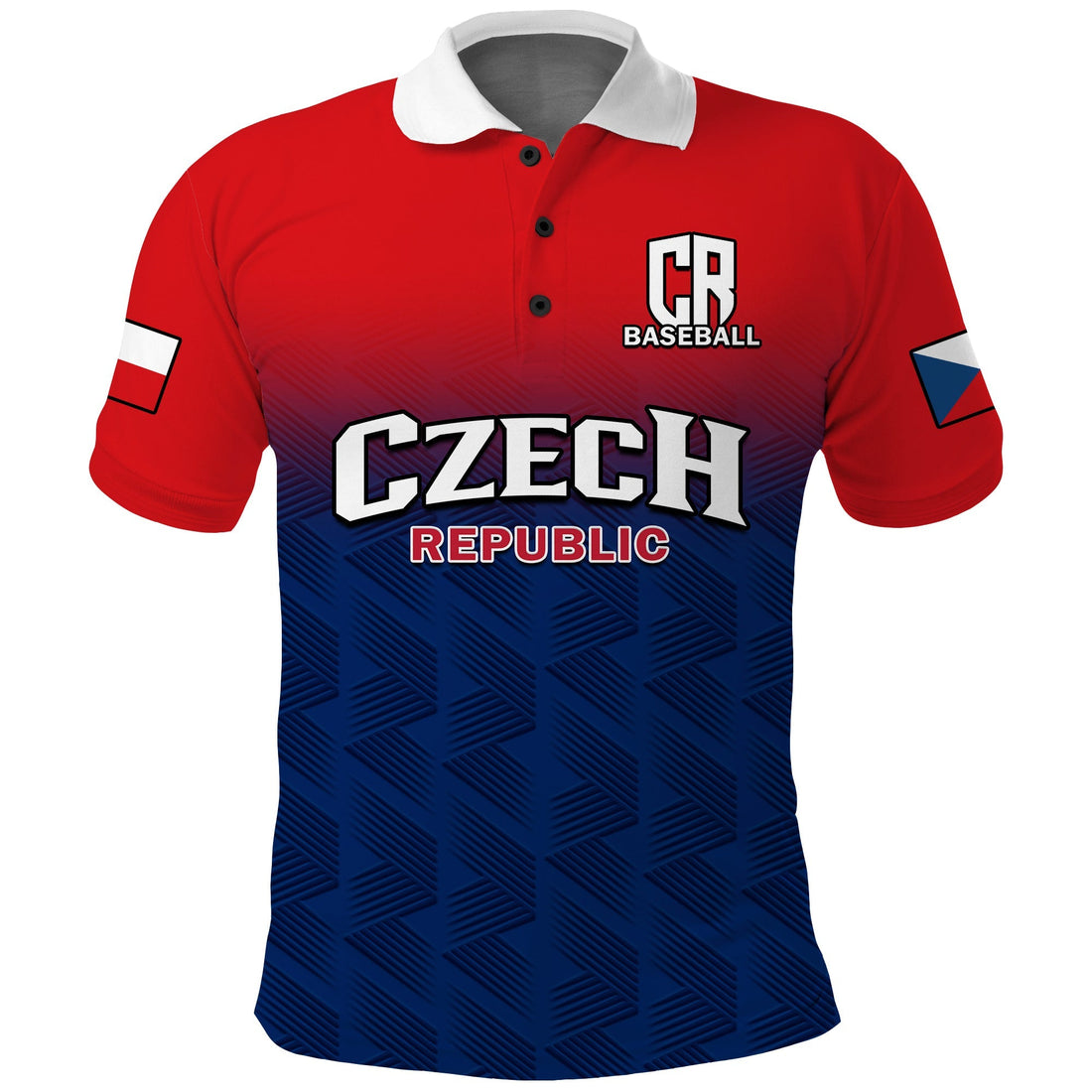 (Custom Text And Number) Czech Republic Polo Shirt 2023 Baseball LT14