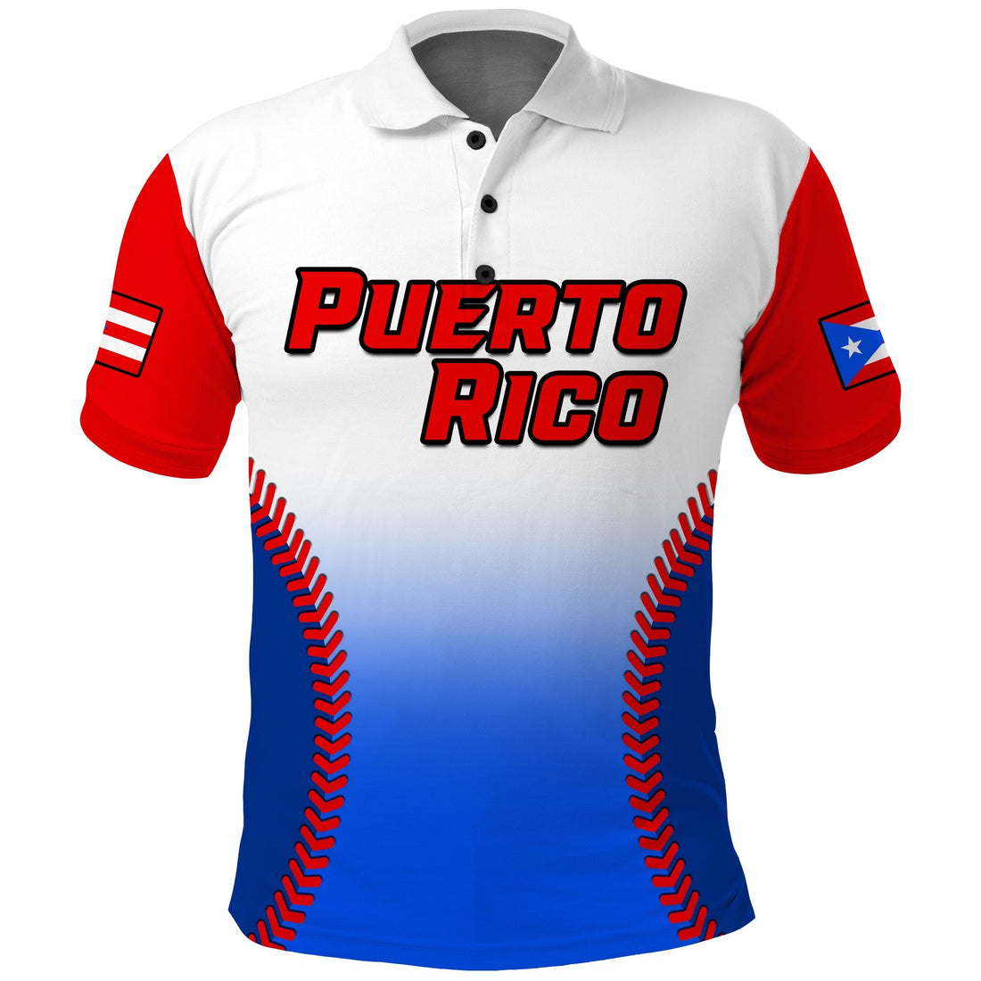 (Custom Text And Number) Puerto Rico Polo Shirt 2023 Baseball Sporty Version LT14