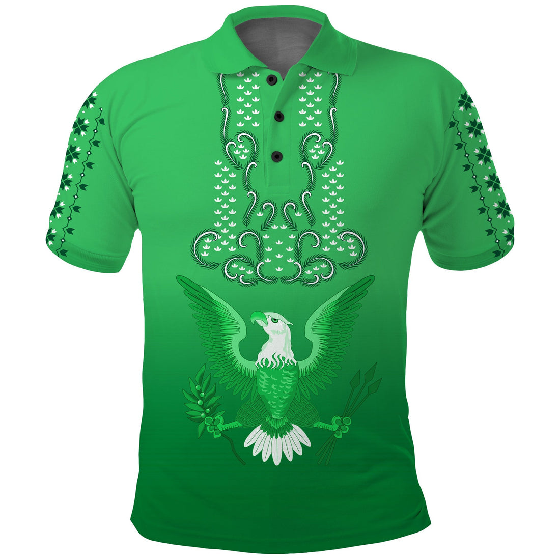 Custom Philippines Polo Shirt Sun Filipino Green Barong LT13