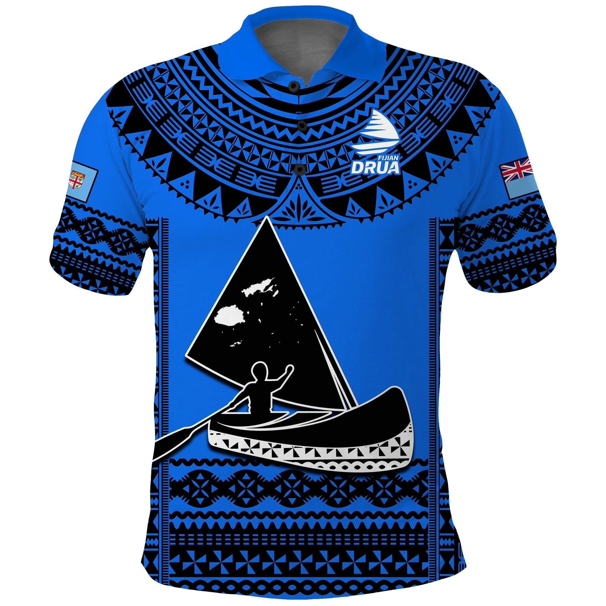 Custom Text And Number Fiji Rugby Polo Shirt Fijian Drua Super Polynesian Special Tapa Pattern LT14