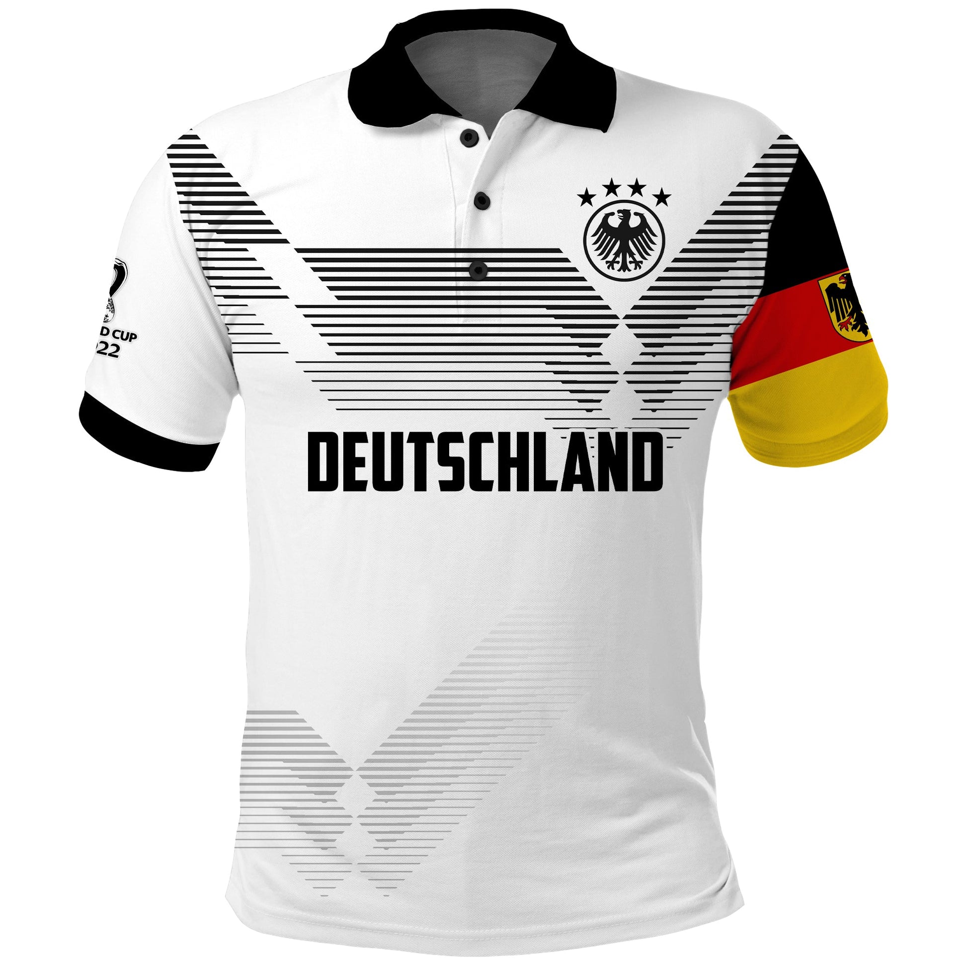 (Custom Text and Number) Germany Football Polo Shirt Come On Nationalelf Soccer Deutschland Champions World Cup LT13