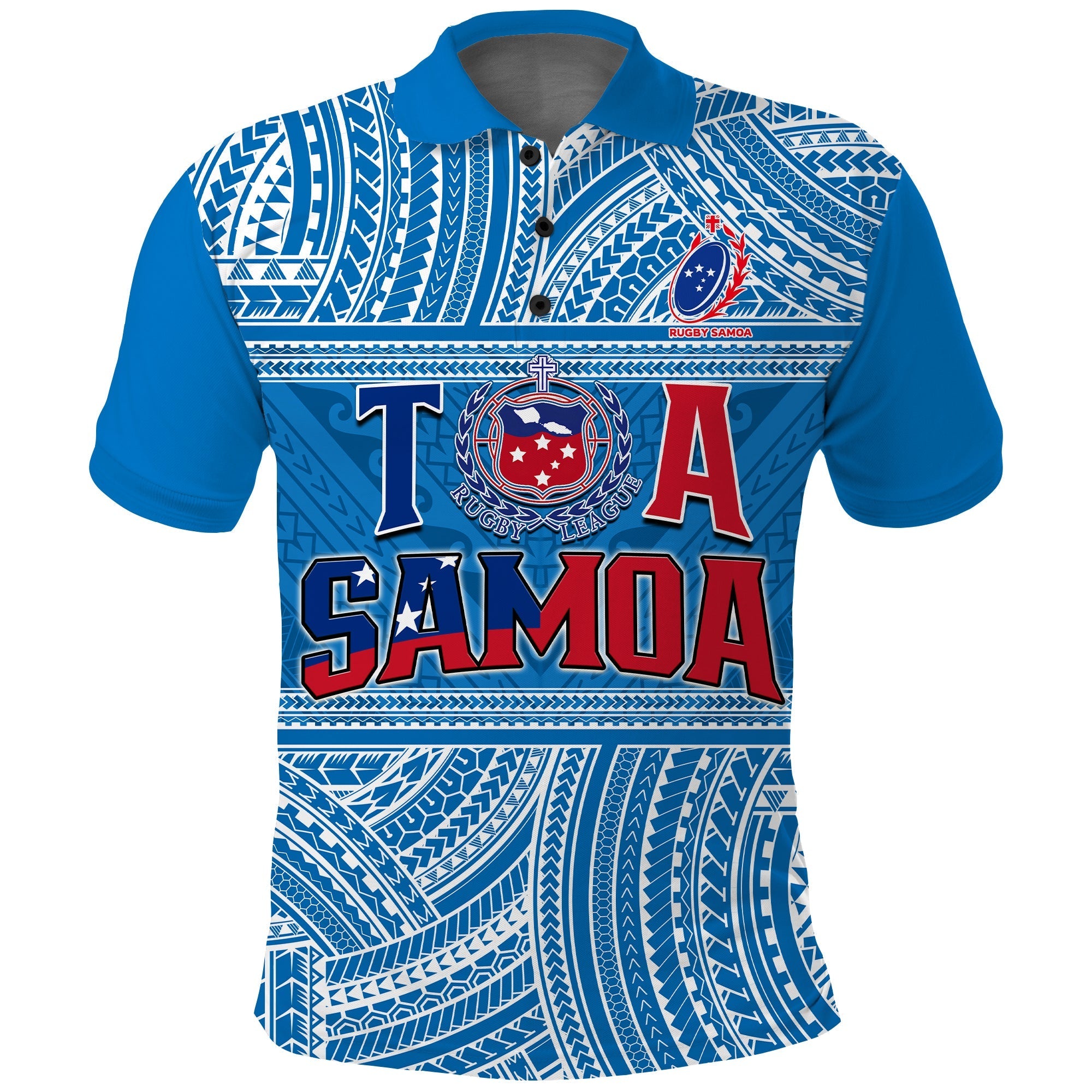 (Custom Text and Number) Toa Samoa Rugby Polo Shirt Samoan Pattern Be Unique LT13