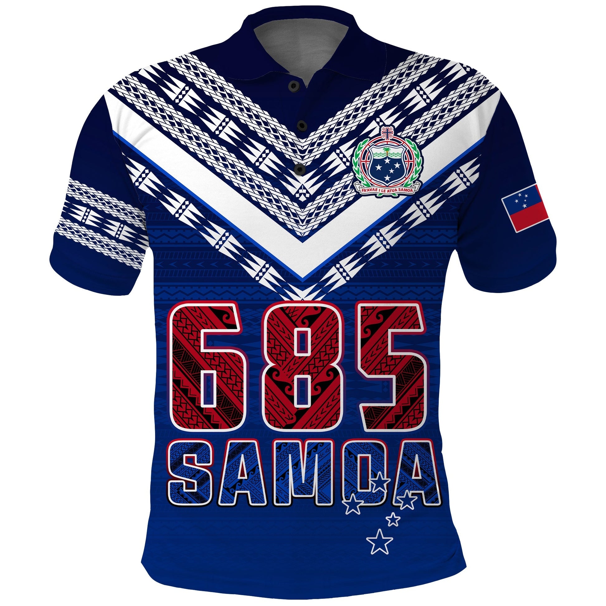 (Custom Personalise Text and Number) Samoa 685 Polo Shirt Uso Aso Uma Toa Samoa Rugby History Made LT13