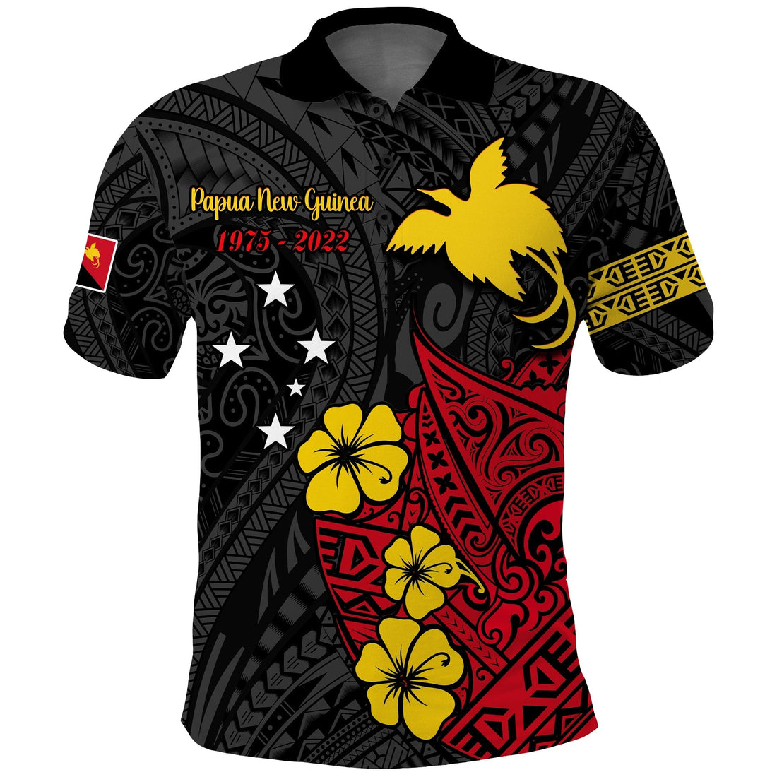 Papua New Guinea Anniversary Polo Shirt 47th Independence Day Since 1975 LT13