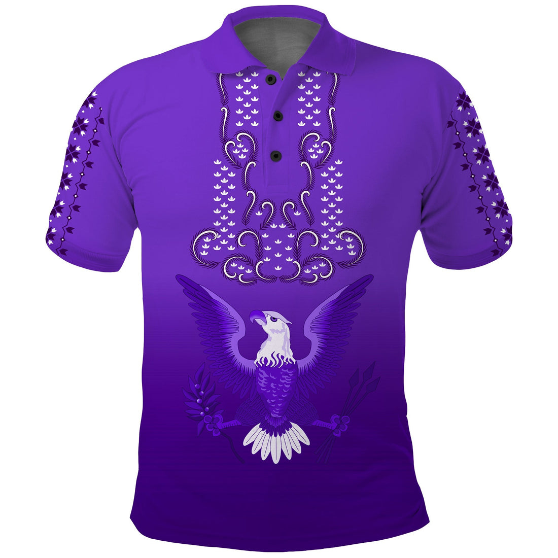 Philippines Polo Shirt Sun Filipino Purple Barong LT13
