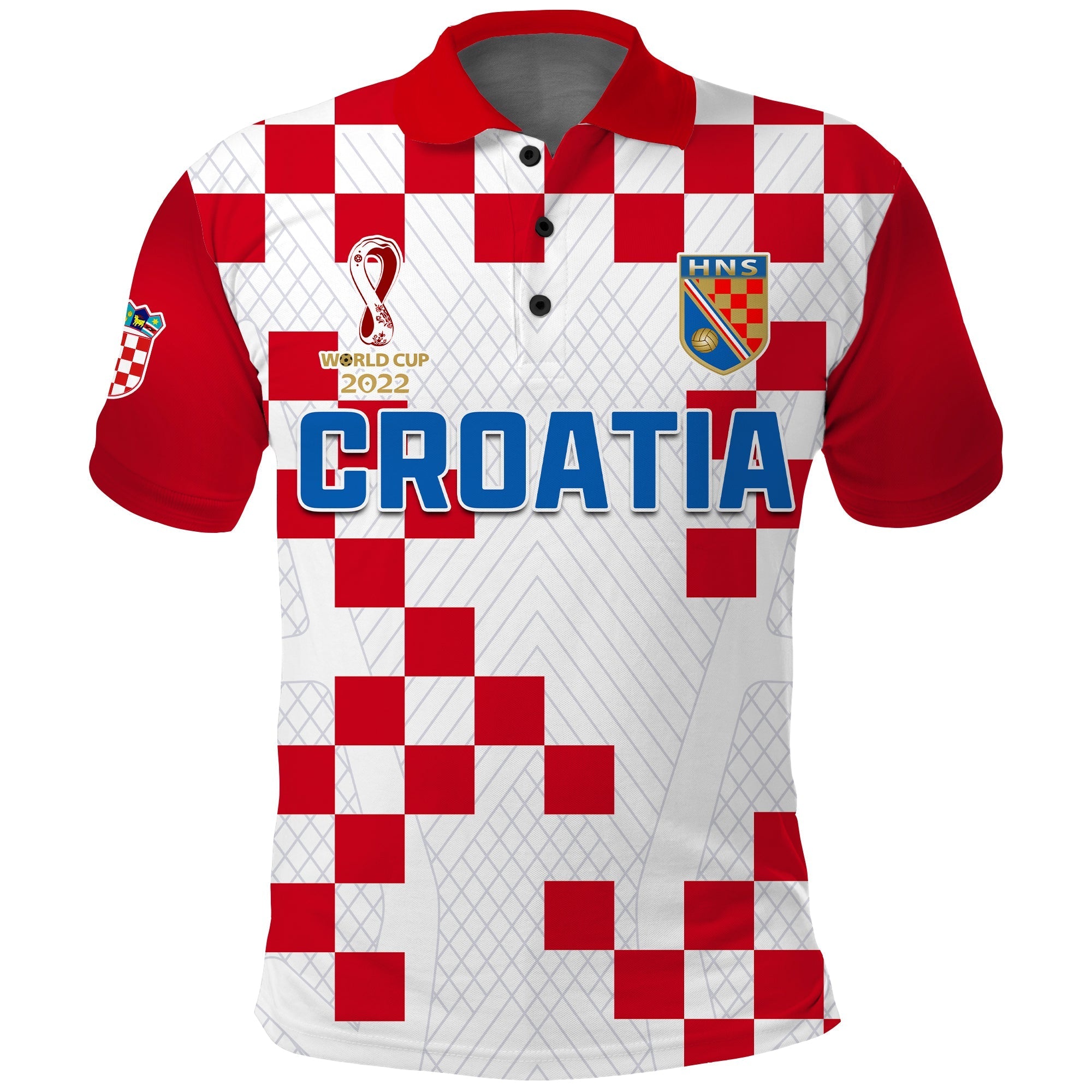 (Custom Text and Number) Croatia Football Polo Shirt Vatreni Hrvatska Champions 2022 World Cup LT13