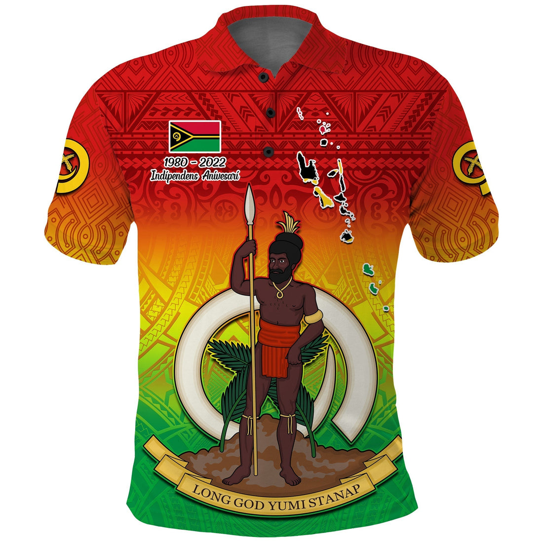 Vanuatu Polo Shirt Independence Day 42nd Anniversary Yumi Yumi Yumi LT13