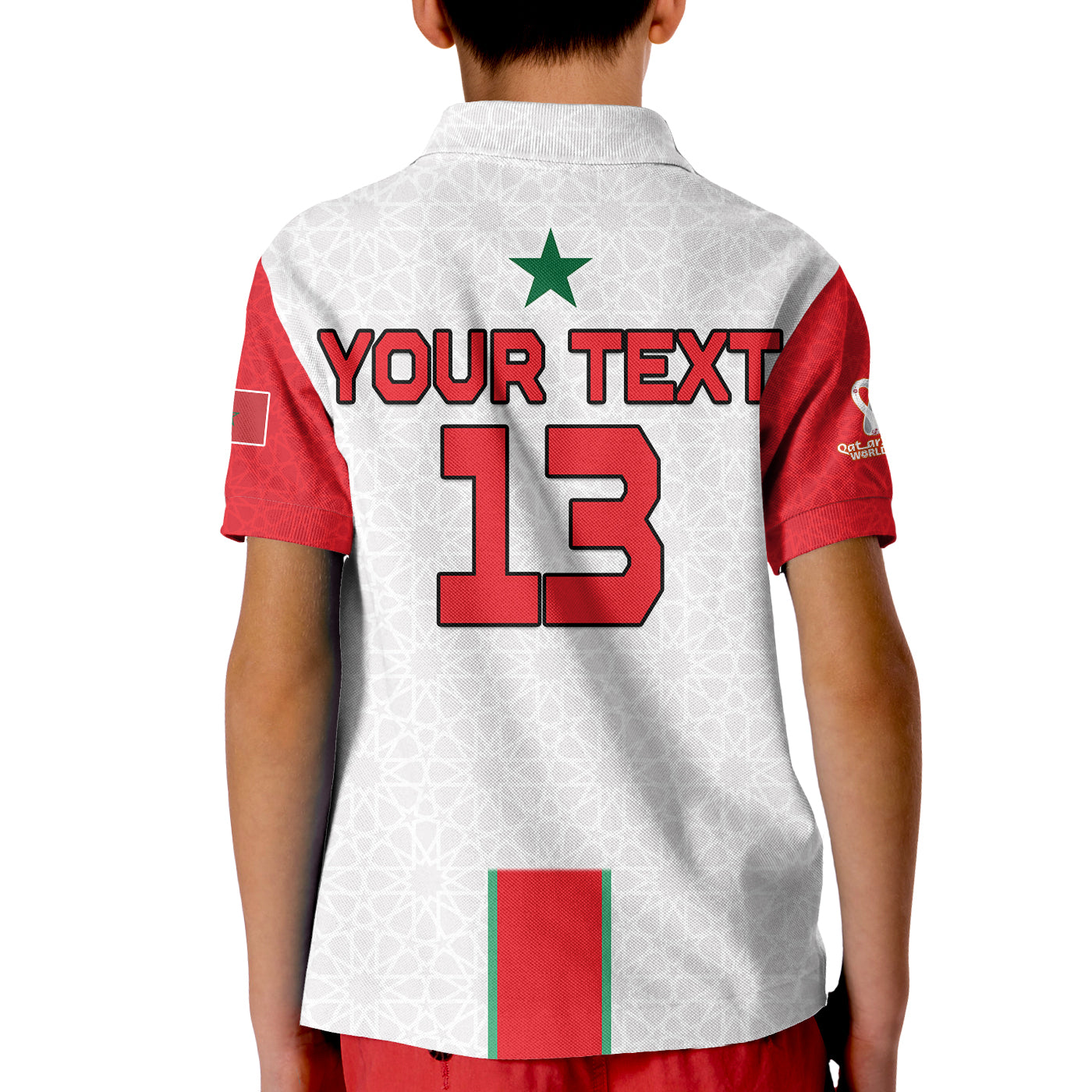 (Custom Text and Number) Morocco Football Polo Shirt Football 2022 Soccer Lions de lAtlas Champions LT13