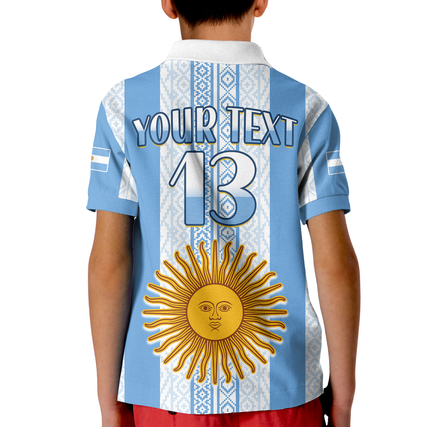 (Custom Text and Number) Argentina Football Polo Shirt Champions World Cup Gaucho Vamos LT13