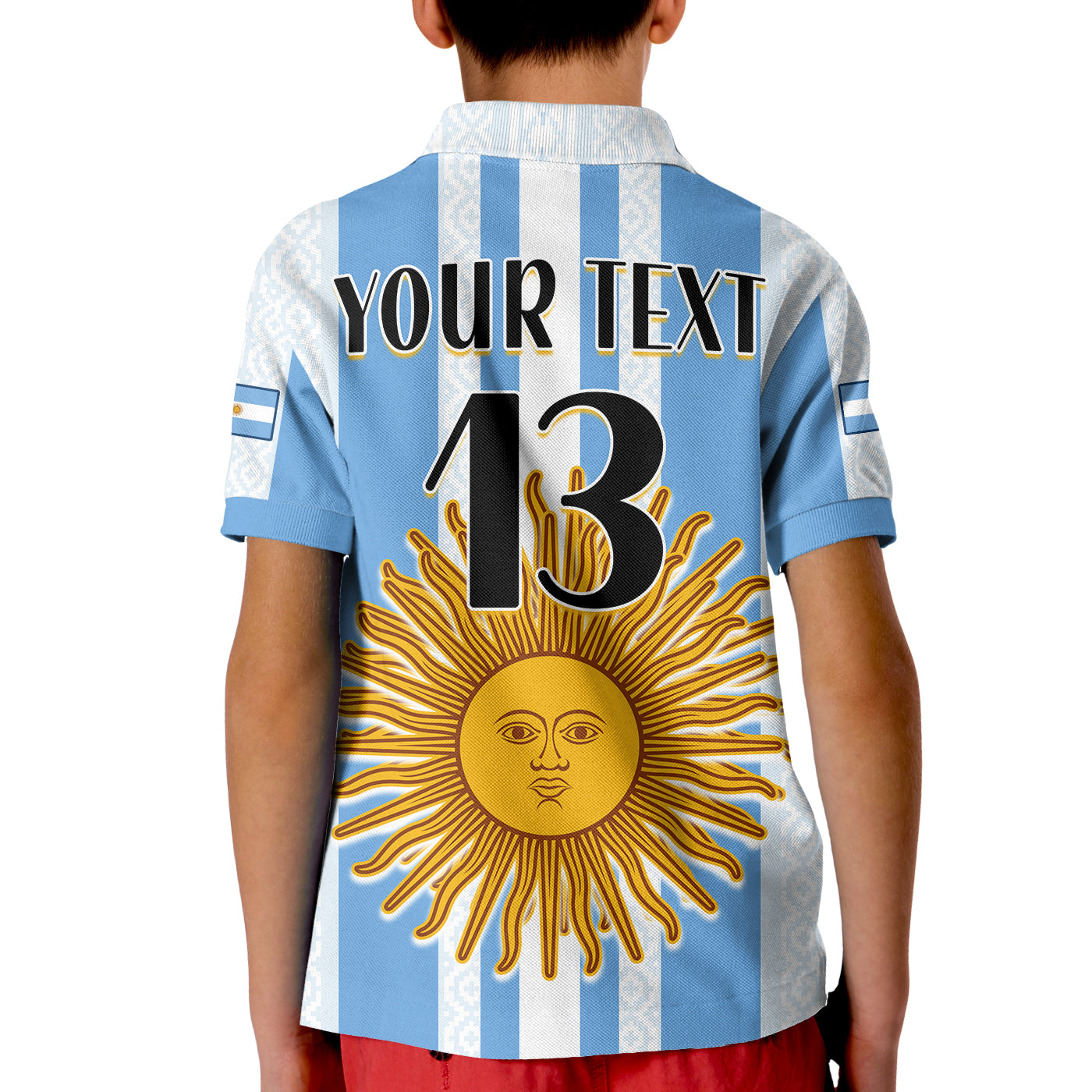 (Custom Text and Number) Argentina Football Polo Shirt World Champions 2022 Dream Come True LT13