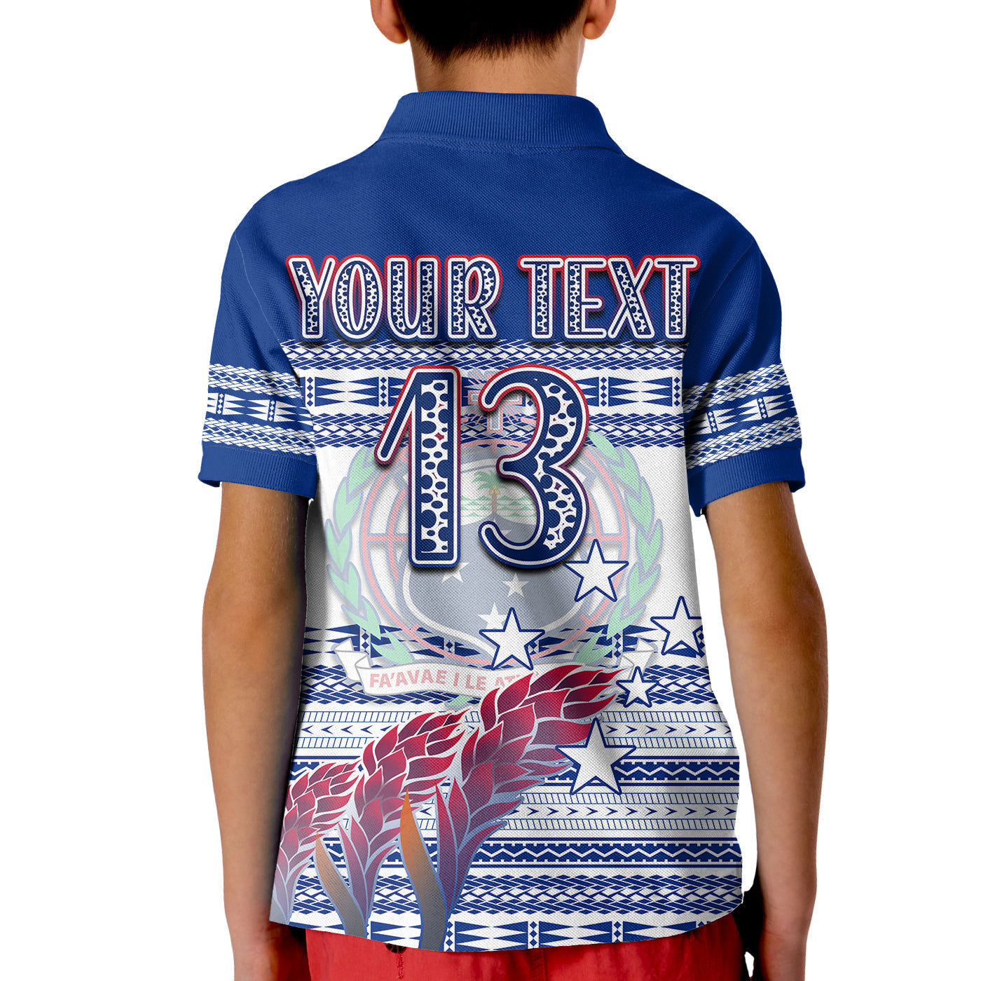 (Custom Personalise Text and Number) Toa Samoa Rugby Polo Shirt Uso Aso Uma Go Champions White LT13