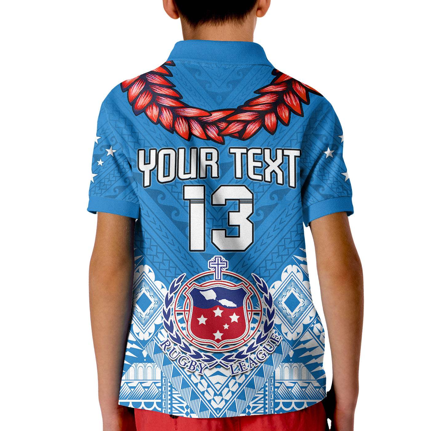 (Custom Text and Number) Toa Samoa Rugby Polo Shirt Manu Siva Tau Style Ulafala LT13