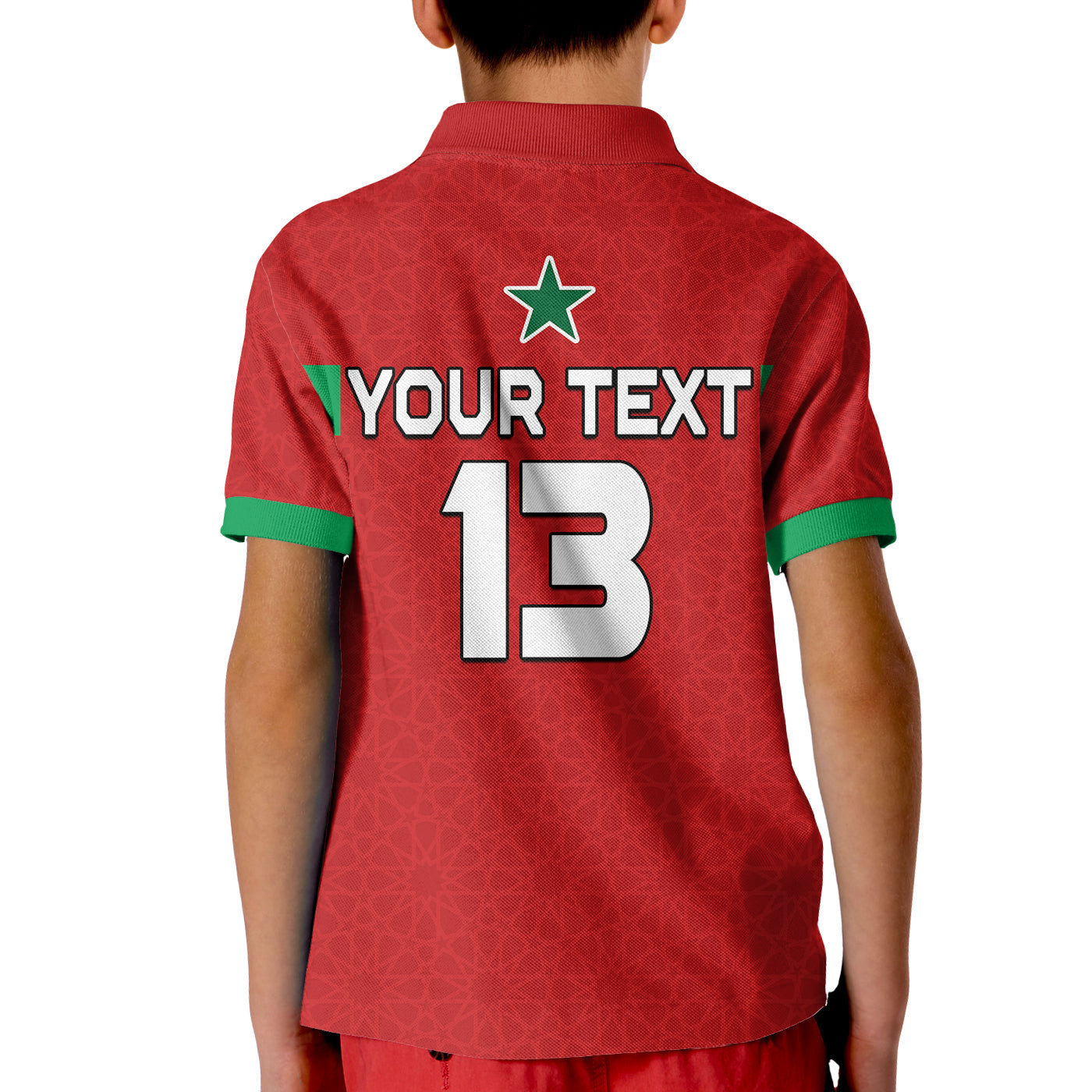 (Custom Text and Number) Morocco Football Polo Shirt Champions World Cup Soccer Proud LT13