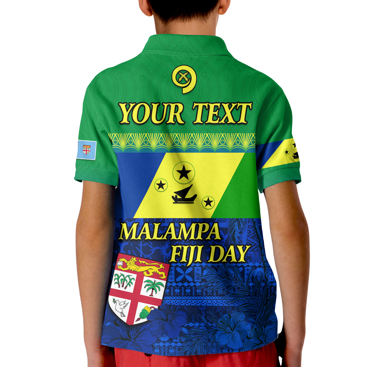 Custom Malampa Fiji Day Polo Shirt Vanuatu Polynesia mix Flowers LT13