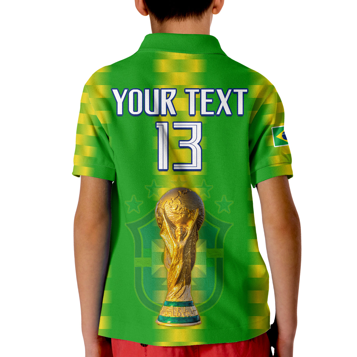 (Custom Text and Number) Brazil Football Champions Polo Shirt Proud Selecao LT13