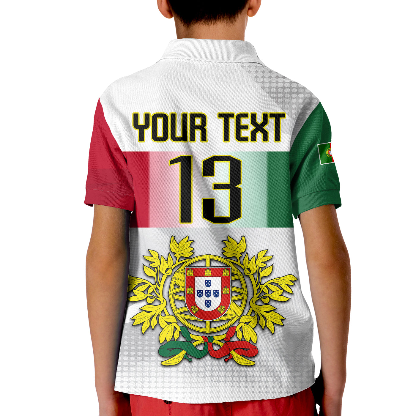 (Custom Text and Number) Portugal Football Polo Shirt Campeao Football 2022 White Sporty LT13