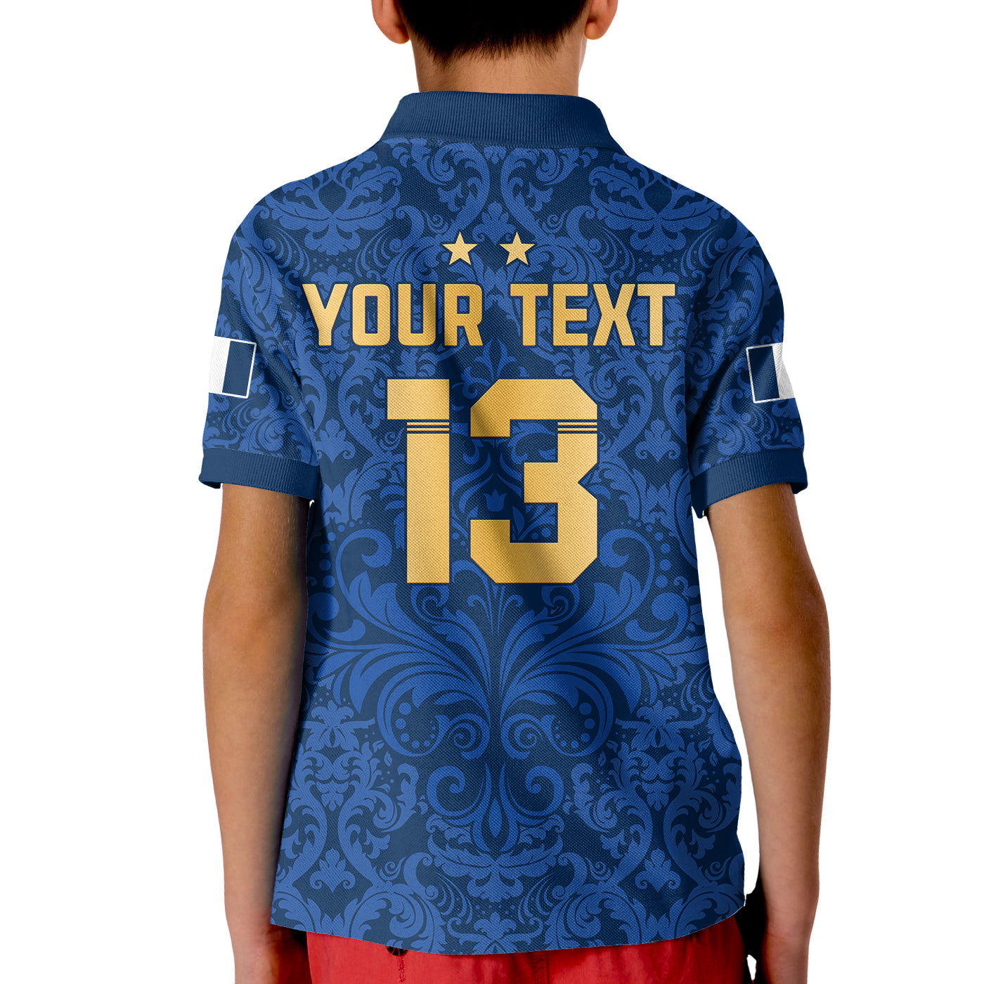 (Custom Text and Number) France Football Polo Shirt Elegant Lily World Cup Les Bleus Le Champion LT13