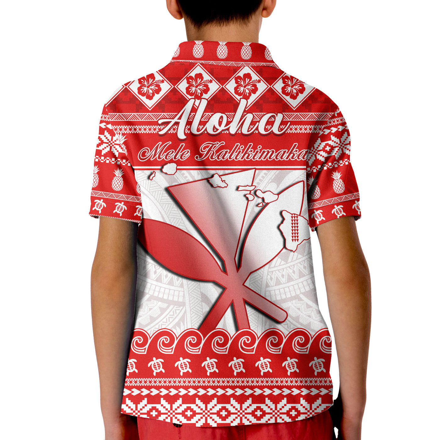 Christmas Hawaii Polo Shirt Kanaka Polynesian Santa Claus Mele Kalikimaka LT14