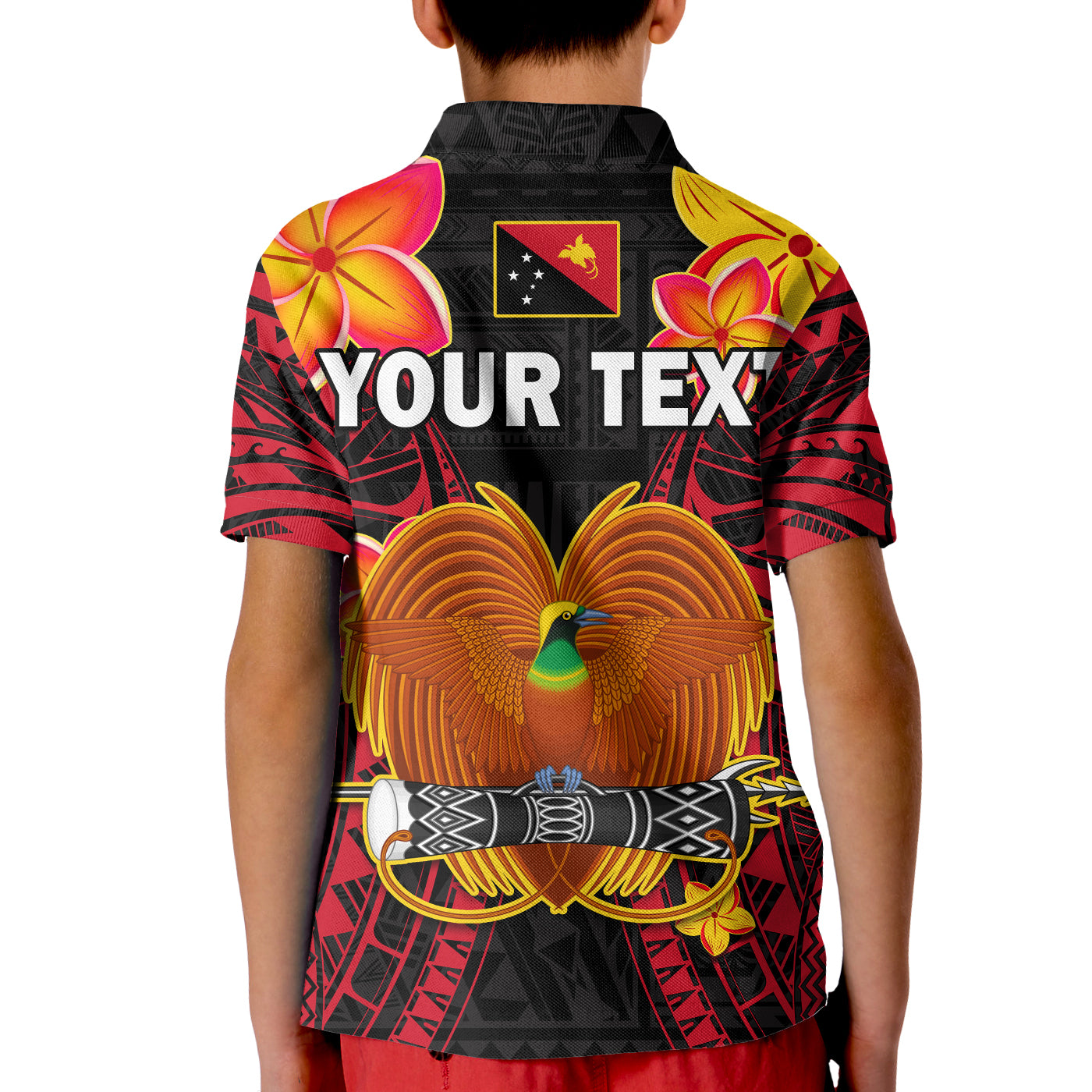 Custom Papua New Guinea Polo Shirt PNG Bird Of Paradise Polynesian Pattern LT14