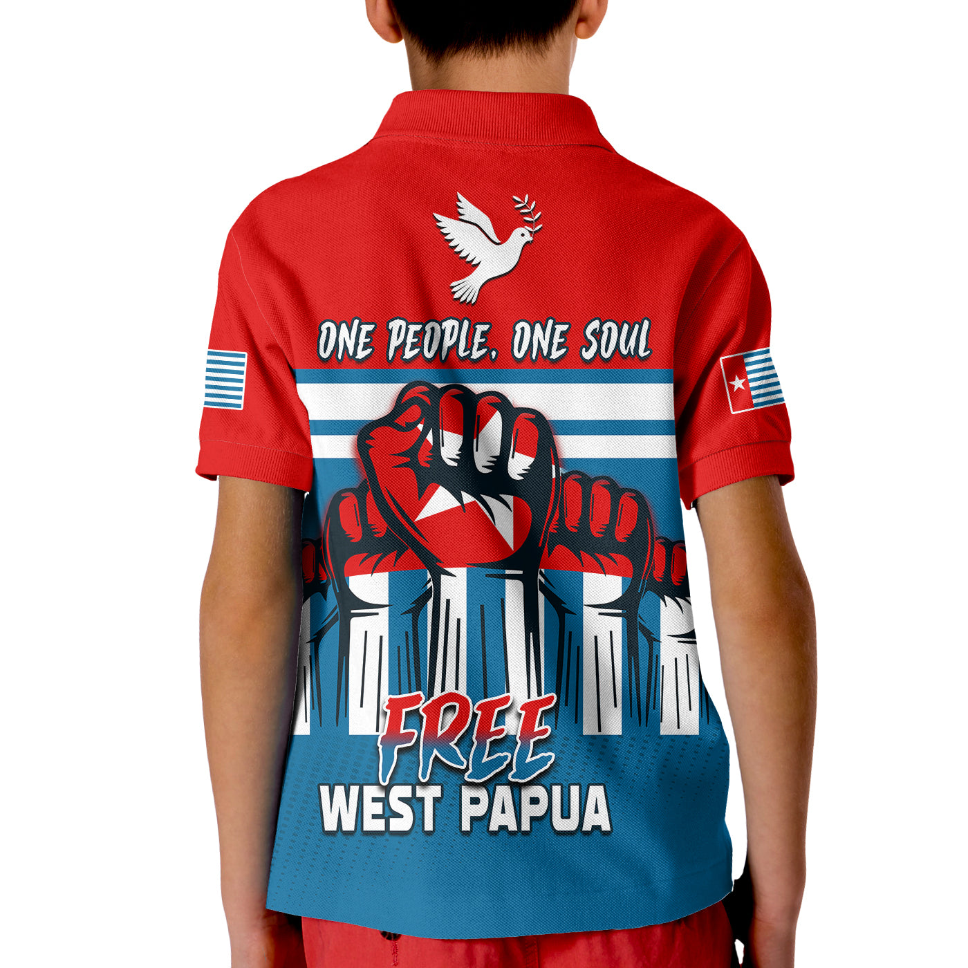 Custom Football Polo Shirt One People One Soul Strong West Papuan LT13