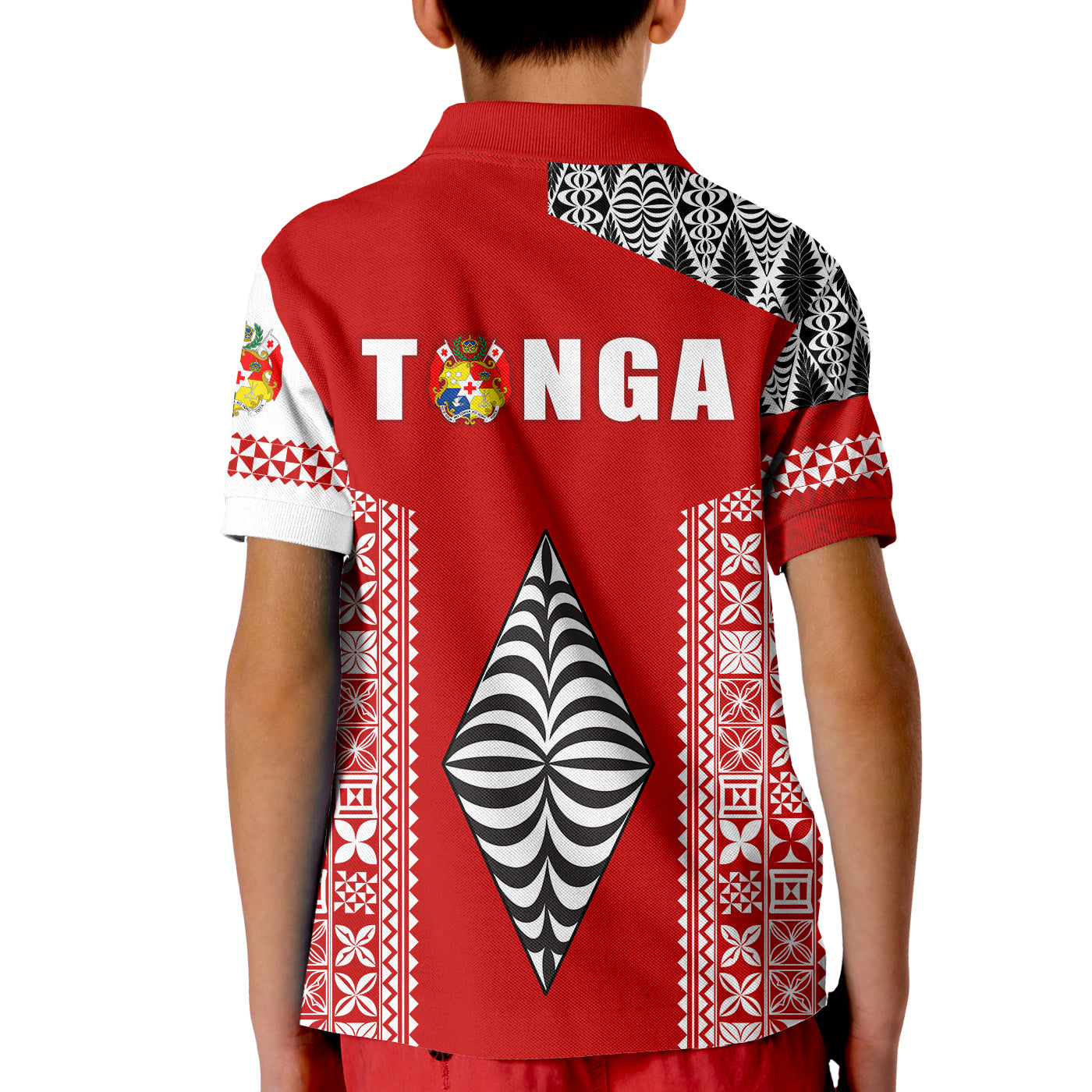Tonga Rugby Polo Shirt KID Mate Maa Tonga LT13