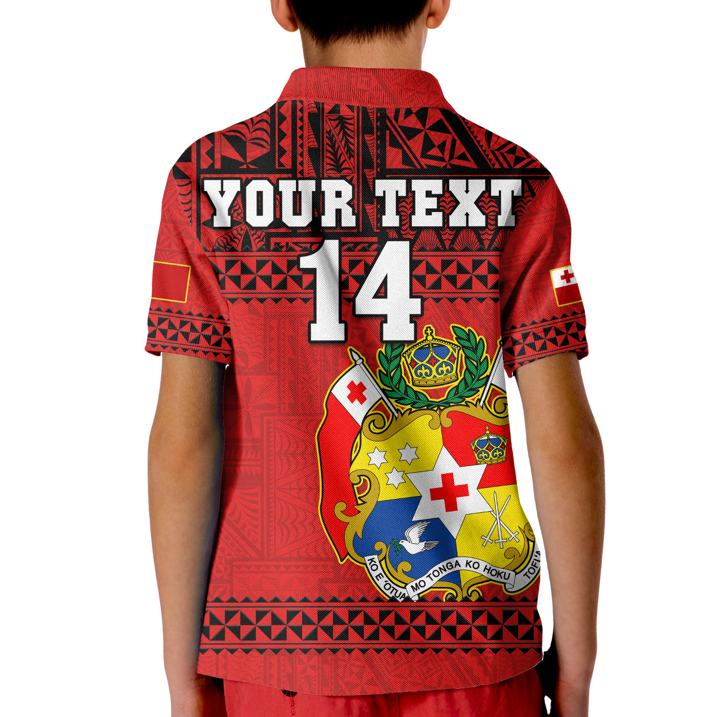 Custom Text And Number Tonga Rugby Polo Shirt Mate Maa Tonga Pacific Ngatu Black LT14