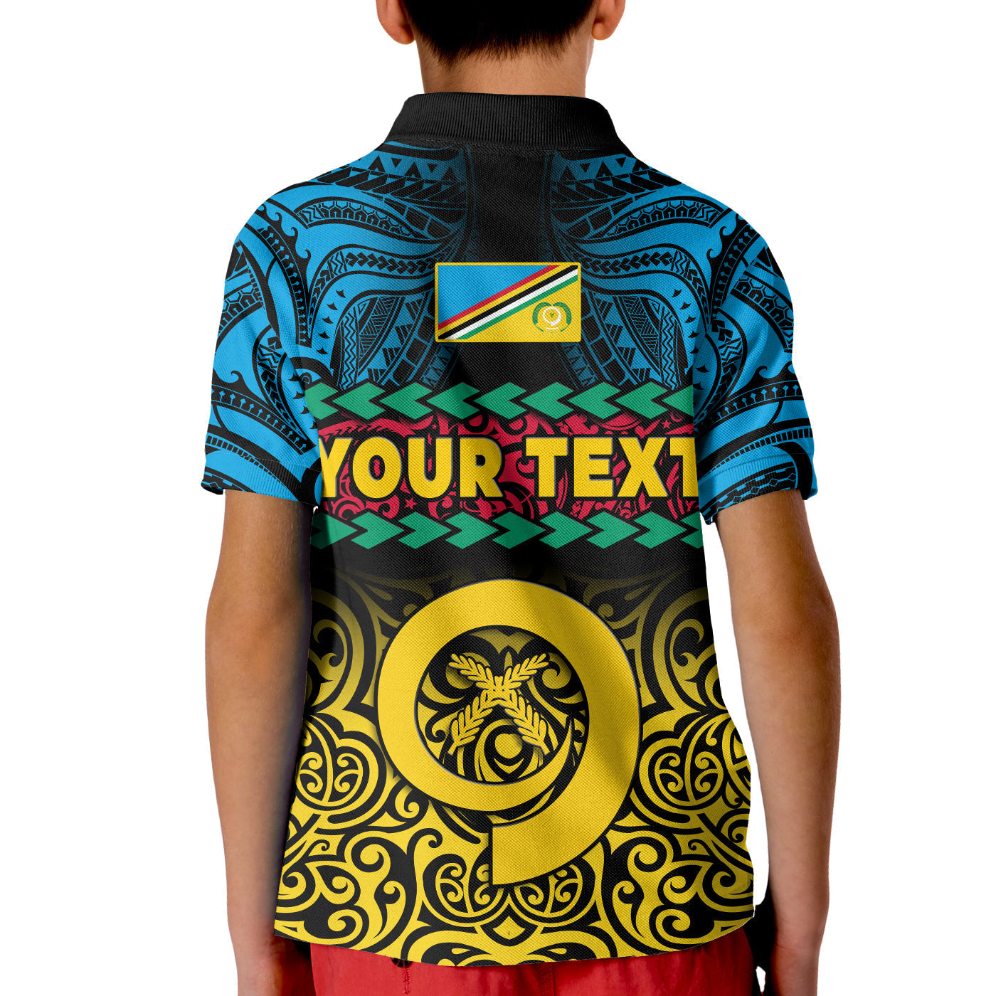 Custom Torba Province Polo Shirt Vanuatu Pig Tusk Polynesian Flag Style LT14