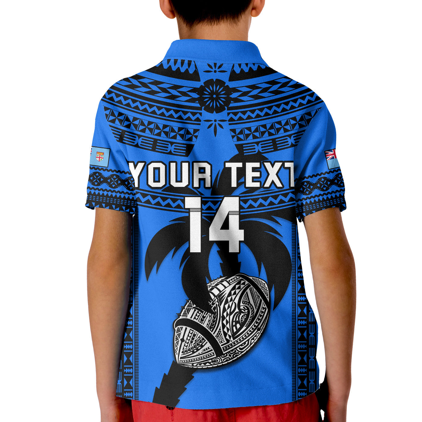 Custom Text And Number Fiji Rugby Polo Shirt Fijian Drua Super Polynesian Special Tapa Pattern LT14