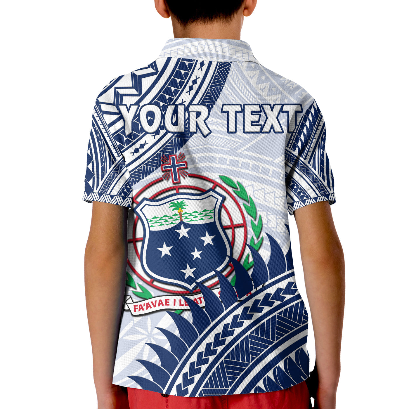 Custom HRPP Samoa Polo Shirt Samoan Coat Of Arms Polynesian Pattern LT14